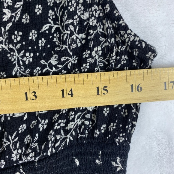 Bila Midi Dress Women Sz L Black Floral Sun Spring Sleeveless - Picture 7 of 9